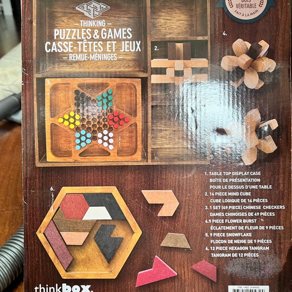 New Puzzles & Games Handcrafted in Real Wood - 5 Games - Picture 7 of 8